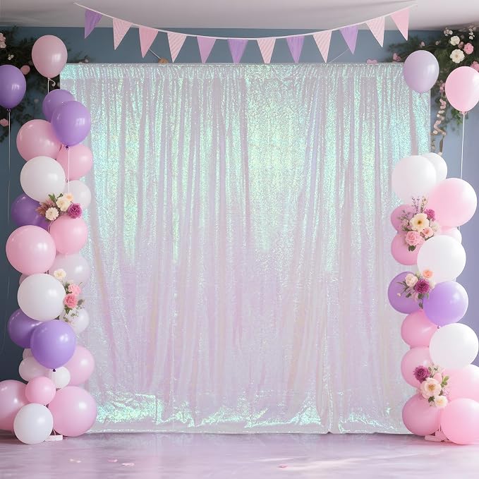 SquarePie 6x6ft Iridescent Sequin Backdrop, High Density Non-Transparent - Image 4