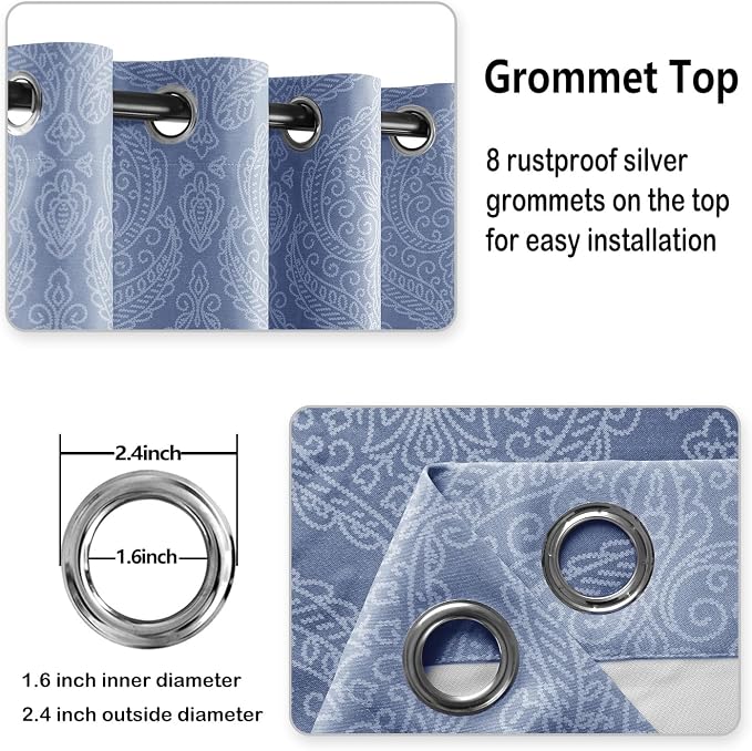 DWCN Ombre Blackout Curtains for Bedroom - Image 4