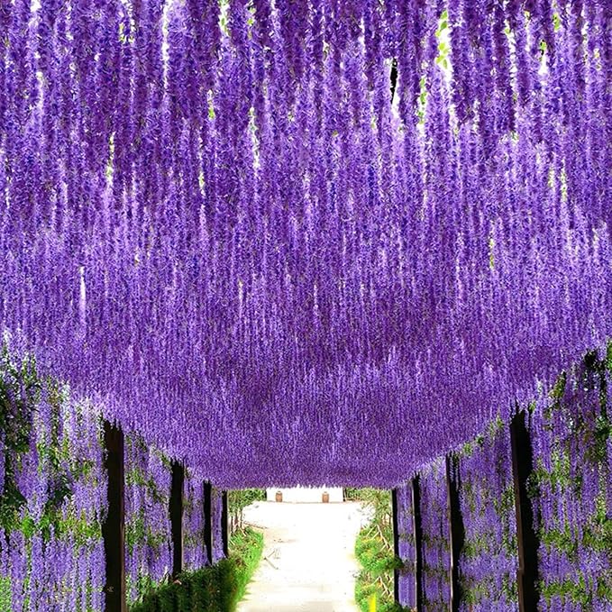 Artificial Flowers Hanging Flowers, Fake Garland Silk Vines Rattan String Decor - Image 7