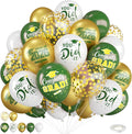 Green and Gold Balloons, 12 Inch Graduation Balloons Printed 2026, You DID IT by FunHot