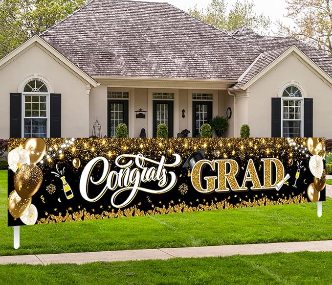 2026 Graduation Decorations-Congrats Grad Yard Sign Banner Decoration by GREHUMOR