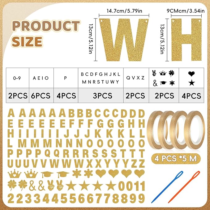 133PCS DIY Banner Kit with Letters Symbols, Make Your Own Banner, Personalized - Image 2