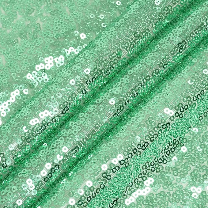 Eternal Beauty Mint Green 3mm Sequin Backdrop 6x8 Ft - Image 9