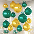 Green Gold Round Foil Balloons by Dagelar