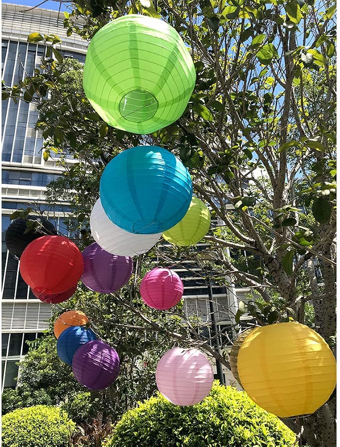 BEISHIDA White Paper Lanterns 10Pcs 4/6/8/10/12 Inch Round Chinese Lamp | Paper - Image 6