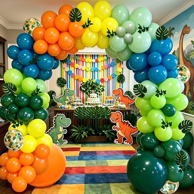 142pcs Dinosaur Balloon Arch Kit, Birthday Shower Party Decor - Image 6