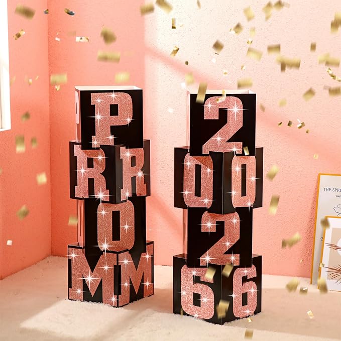 Queekay 8 Pcs Prom Column Standup Photo Booth Decorations 2026 Prom Backdrop - Image 5