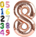 Number Balloons 40 Inch Rose Gold 7 Balloon by Argthjy