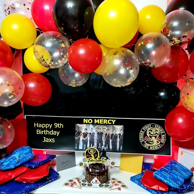 12Inch Red Yellow Black Balloons, Color Helium Party Balloon Yellow Red Black - Image 6