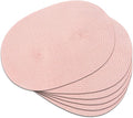 Placemats Set of 6, Woven Oval Braided Dining Table Mats | 12 x 17.5 Inch Size by Noctiflorous