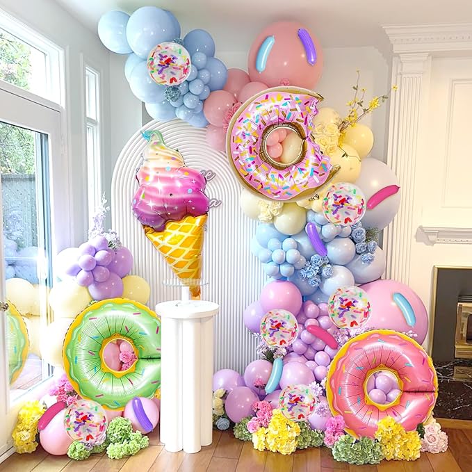 Pastel Donut Balloon Arch Garland Kit, - Image 2