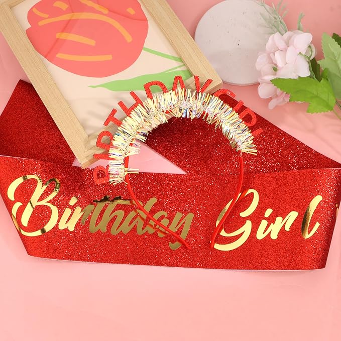 CIEHER Birthday Girl Headband Birthday Crown - Image 8
