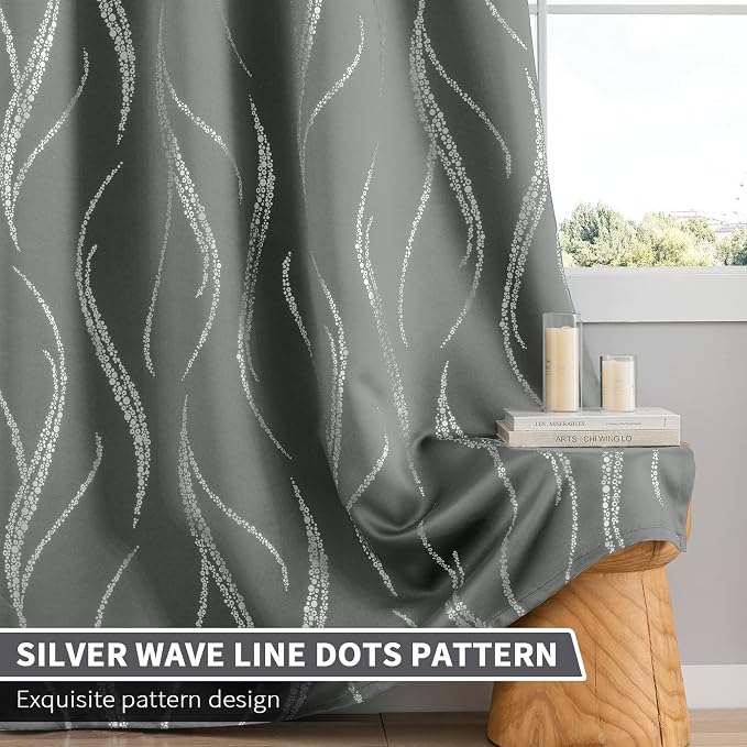 Yakamok Grey Light Blocking Curtains - Image 6