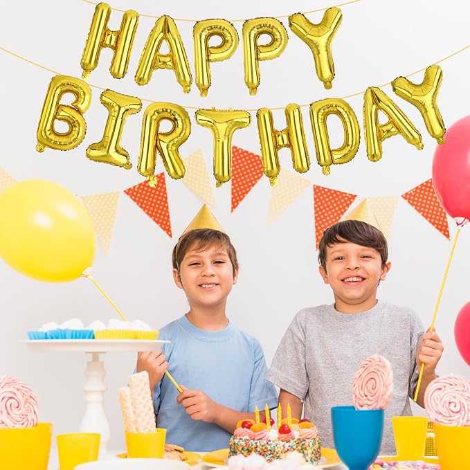 LIOZEOKUN Happy Birthday Balloon Letters 16 inch Mylar Foil Birthday Balloons - Image 5