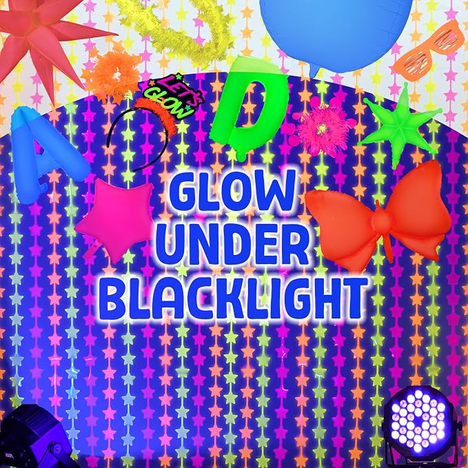 Mega-L Glow in The Dark Party Supplies, 40 Inch Orange Number 9 Balloon | Glow - Image 3