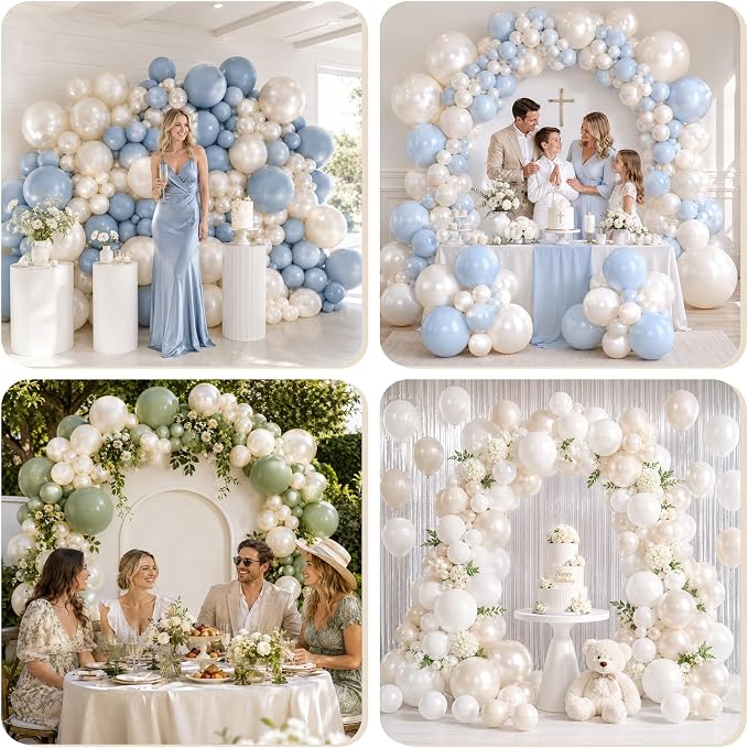 Pearl White Sand Balloons - Image 9