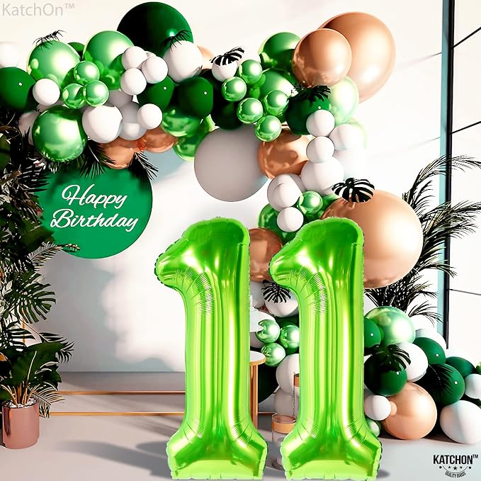KatchOn Light Green Number 11 Balloon 40 Inch, 11th Birthday Balloon Decor | - Image 6