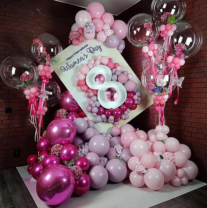 12 Inch Light Pink Balloons, Baby Shower, Graduate Party Decorations - Image 4