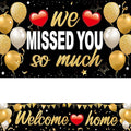 Zirtorei 2Pcs Welcome Home Decorations We Missed You So Much Banner | Black by Zirtorei