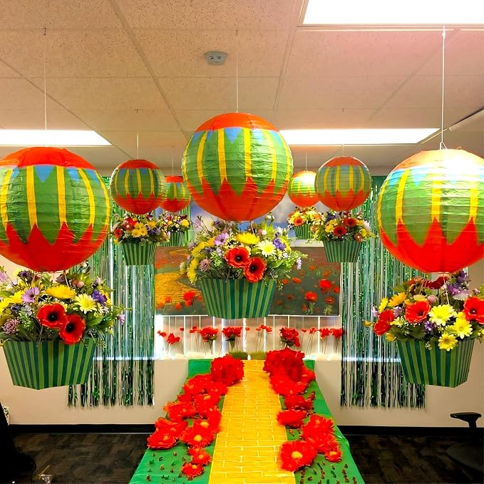 Leinuosen 6 Set Wizard Party Hot Air Balloon Centerpieces, Tape and String by Leinuosen