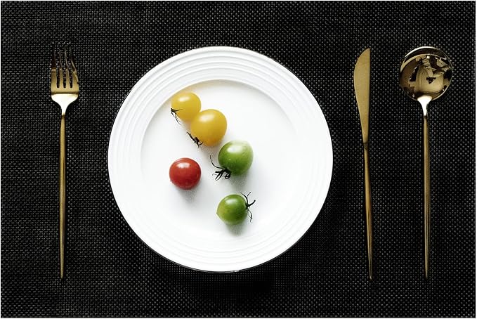 Placemats Set of 6 Vinyl/Plastic Woven Place Mats by Unknown