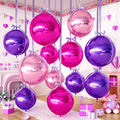 Purple Pink Round Foil Balloons by FEYG