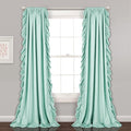 Lush Decor Reyna Ruffle Window Curtain Panel Set, Light Blue by LushDecor