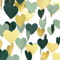 Sage Green and Gold Heart Party Glitter Gold Paper Olive Green Love Heart by pinkblume