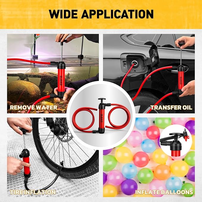Fluid Transfer Siphon Pump for Gasoline, Fuel Oil Siphon Pumps, Balloon Adapter - Image 8
