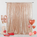 Eternal Beauty Rose Gold Sequin Backdrop Curtains, 2 Panels 4x8FT | 3mm Sparkle by EternalBeauty