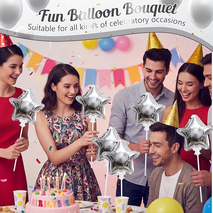 30 Pcs Mini Star Self Inflatable Balloons Bulk - Image 6