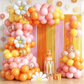 Groovy Daisy Balloon Arch Garland Kit Birthday Party Decorations | Pink Orange by Payolorn
