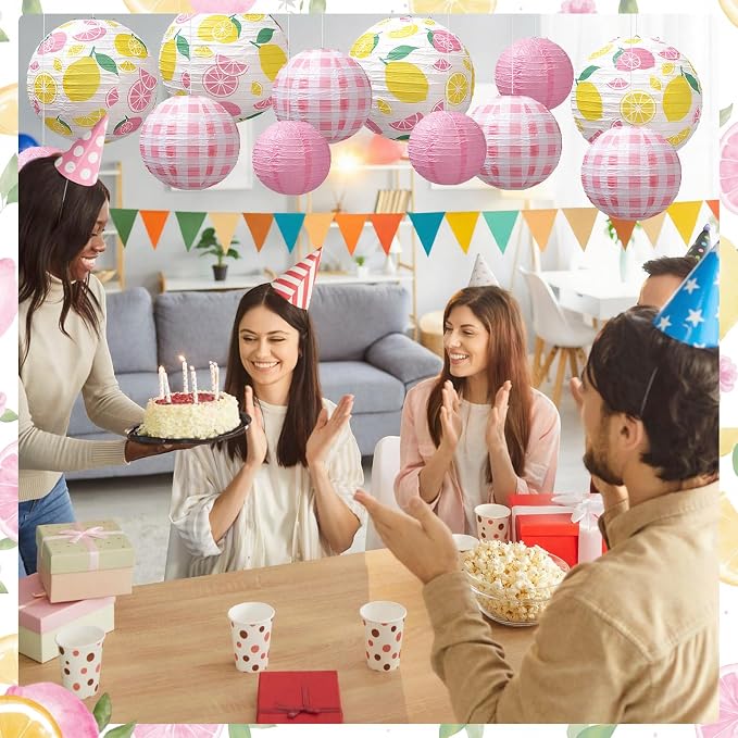 Baquler 12 Pcs Paper Lanterns Party Decorations, Hanging Paper Lanterns in 3 - Image 4