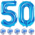 40 Inch Number 50 Foil Balloons Set, Giant Number 5 and 0 Helium Balloons Self by Lingqiang
