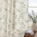 Sage Green Floral Curtains 84 Inch, Light Filtering Linen Texture Drapes 2 by Unknown