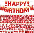175Pcs DIY Glitter Customizable Banner Kit Custom Banner Happy Birthday DIY by WELITTCON