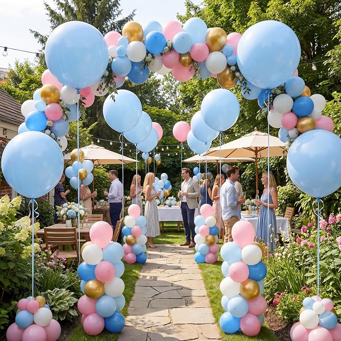 LOVESTOWN 18 Inch Light Blue Large Balloons, Birthday Wedding Baby Shower - Image 3