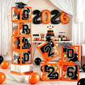 2026 Graduation Balloon Boxes Decorations – Clear Balloon Box Stack by Kreyfer