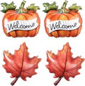 Fall Thanksgiving Balloon 4 Pieces Orange Maple Pumpkin Foil Balloons | by GIHOO