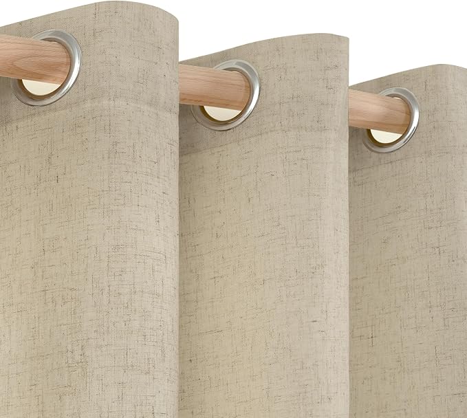 YoungsTex Burlap Linen Curtains 80 Inches Length - Image 5