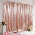 SquarePie 10x10ft Rose Gold Sequin Backdrop, High Density Non-Transparent by SquarePie
