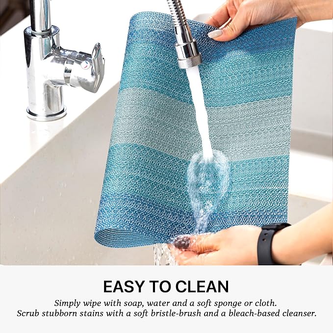 LEXMORE Placemats Set of 8 Vinyl/Plastic Woven Place Mats - Image 4