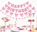 Pre-Strung Pink Birthday Decorations 3D Pink Birthday Banner by Unknown