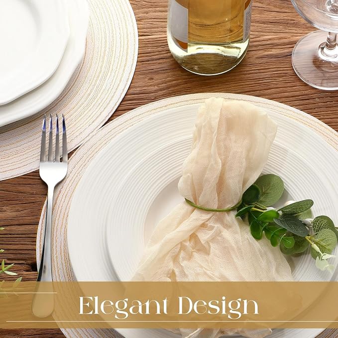 Geosar Disposable Paper Placemat Cotton Woven Look 13'' - Image 4