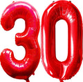 Jonhamwelbor 40 Inch Laser Red 30 Balloon Numbers Foil Mylar Giant Balloon by Jonhamwelbor