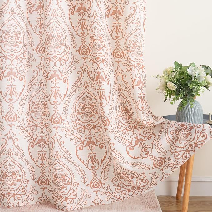 Linen Curtains 84 Inches for Living Room, Grommet Light Filtering Country - Image 9