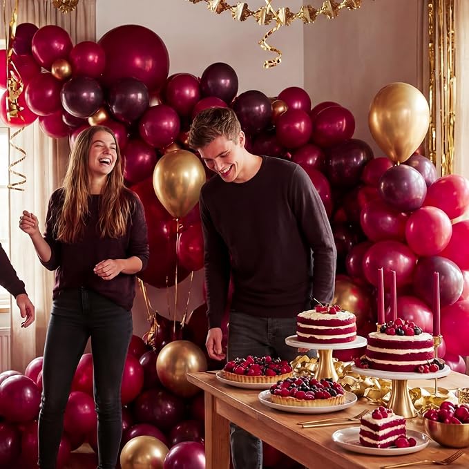 Dark Red Balloons, Baby Shower, Anniversary, Graduation, Wedding Decorations - Image 8