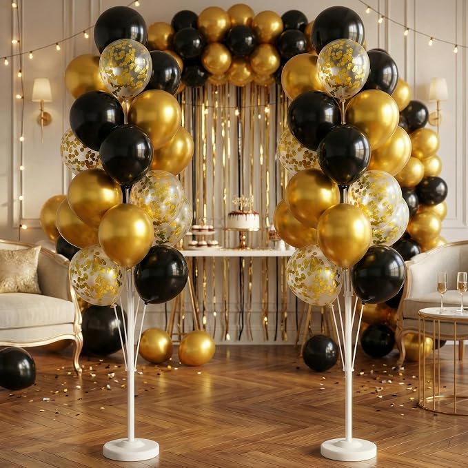 HIINS Black Gold Balloon Column Kit Set of 2 - Image 7