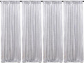 Silver Sequin Backdrop Curtains 4 Pcs 2ftx8ft Glitter Shimmer Fabric | Sparkly by B-COOL