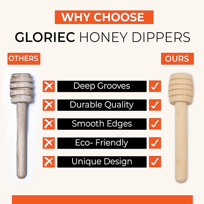 Gloriec 40 Pcs Honey Dipper Sticks - Image 8